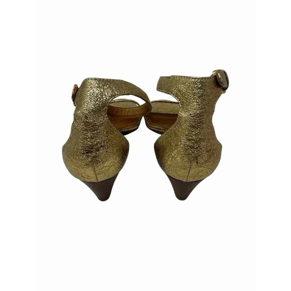 Shoe Size 8 Tory Burch Gold Leather Sandals